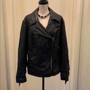 Lane Bryant Fringe Moto Jacket Lined Size 22/24